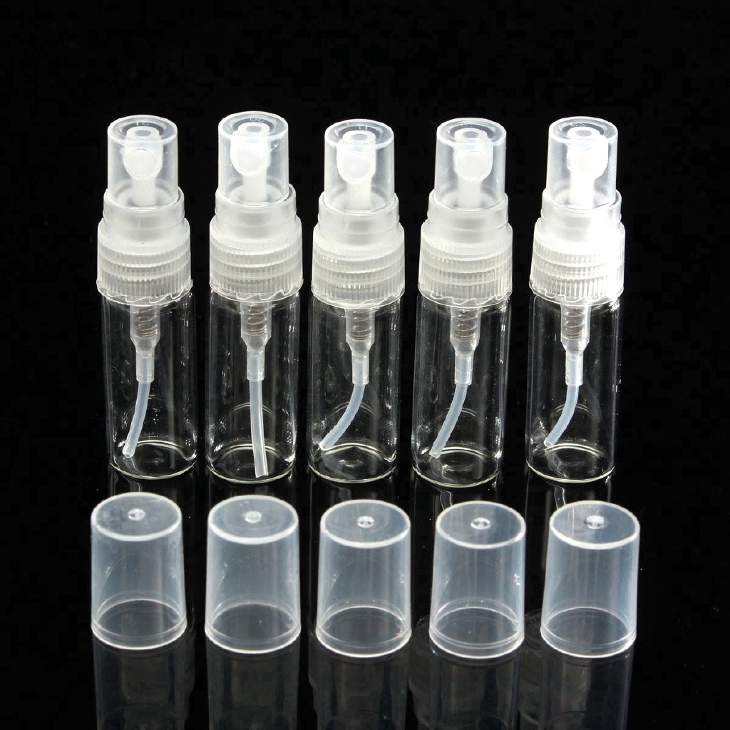 5Pcs Botol Spray Kosong Mini Portable Ukuran 2 / 3 / 5 / 10ml untuk Travel