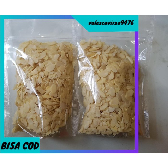 

⭐BISA COD⭐ 250 Gram Almond Sliced Kacang Almon Mentah Slice Iris tipis Kecil Baru