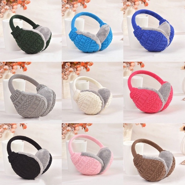 IMPORT Earmuff Retro winter Penghangat Telinga Musim Dingin Lapis Bulu