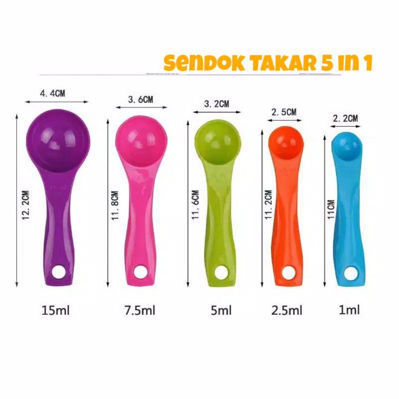 Sendok Takaran H365 Set isi 5 in 1 Kecil Measuring Spoon Alat Baking ACC