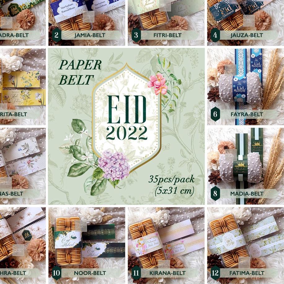 

✱ 35pcs Paper BELT Lebaran 2022 / Sabuk TOPLES Idul Fitri / Label Panjang Hampers Ramadhan ☝