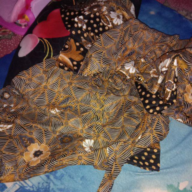 Couple Batik Harumi Style/kemeja Dan Gamis Big Size Baju Kondangan Batik Pliket