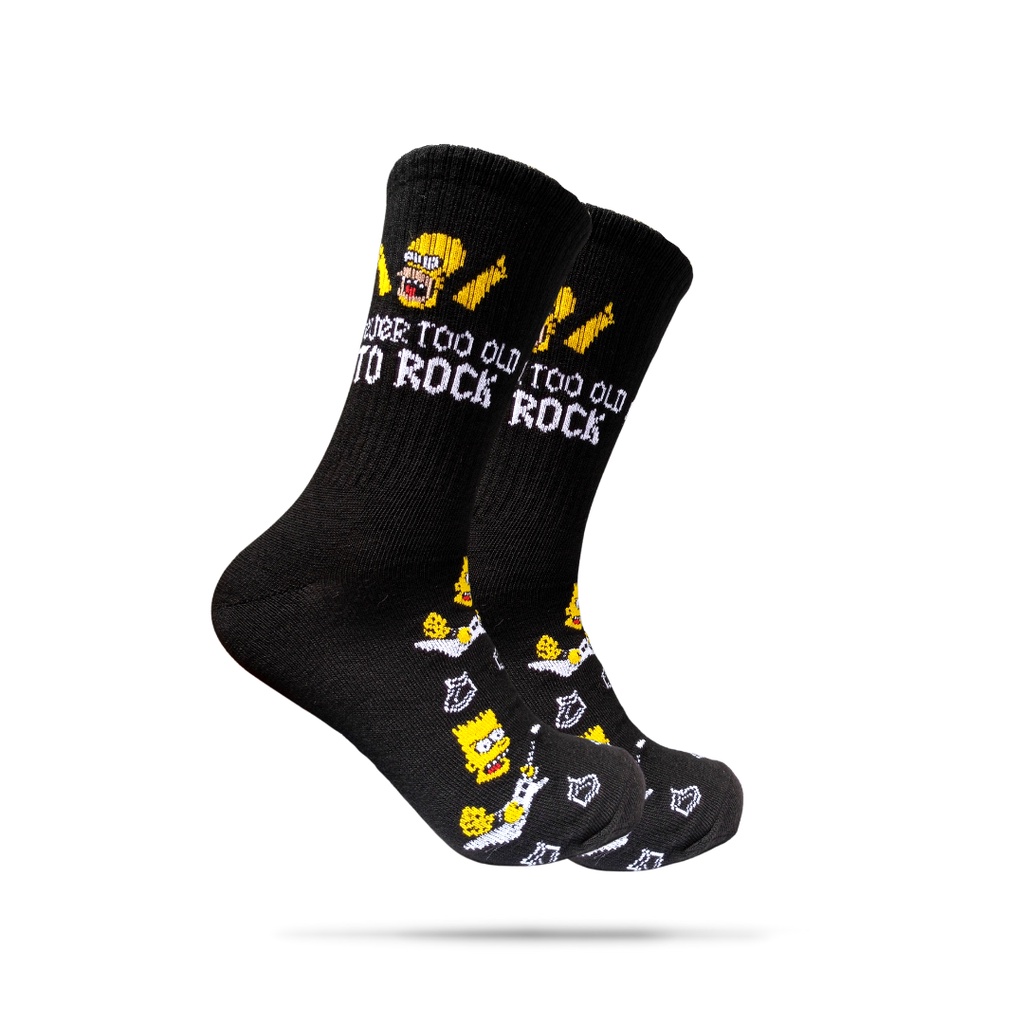 Kaos Kaki Oldschool - Kaos Kaki Motif Simpson Rock - The Muds Official