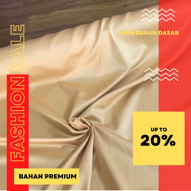 Bahan Kain Futing Satin Velvet Premium Background Backdrop Foto Model Produk OOTD Warna GOLD