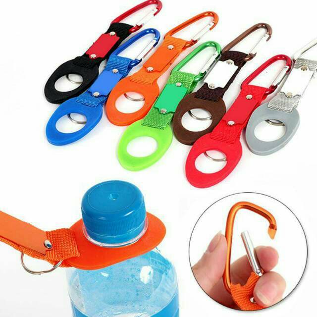 Carabiner Multifungsi dengan Gantungan Silicone Tempat Air Minum cocok untuk Pendaki dan Petualang