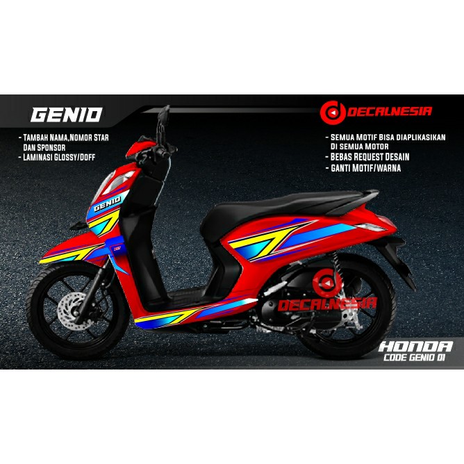 Decal Stiker Genio/Stiker Motor Genio/Decal Genio/Sticker Genio Full Body