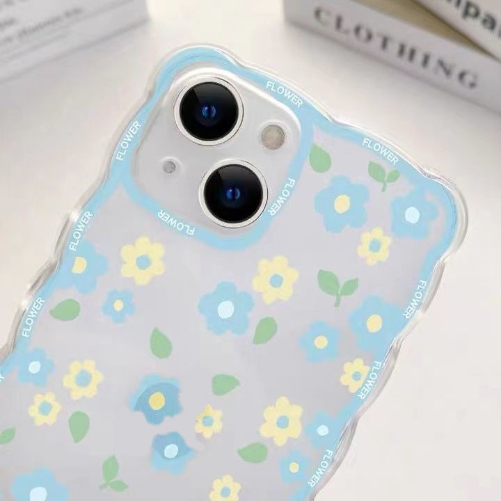 Case Pelindung Handphone Motif Bunga Untuk IPhone 13 / 12 Pro Max 11 / XS / XR / X / 8 / 7 / 6 Plus