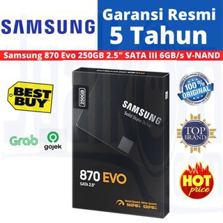 SAMSUNG SSD 870EVO 250GB 2.5&quot; SATA III 870 EVO SSD Resmi