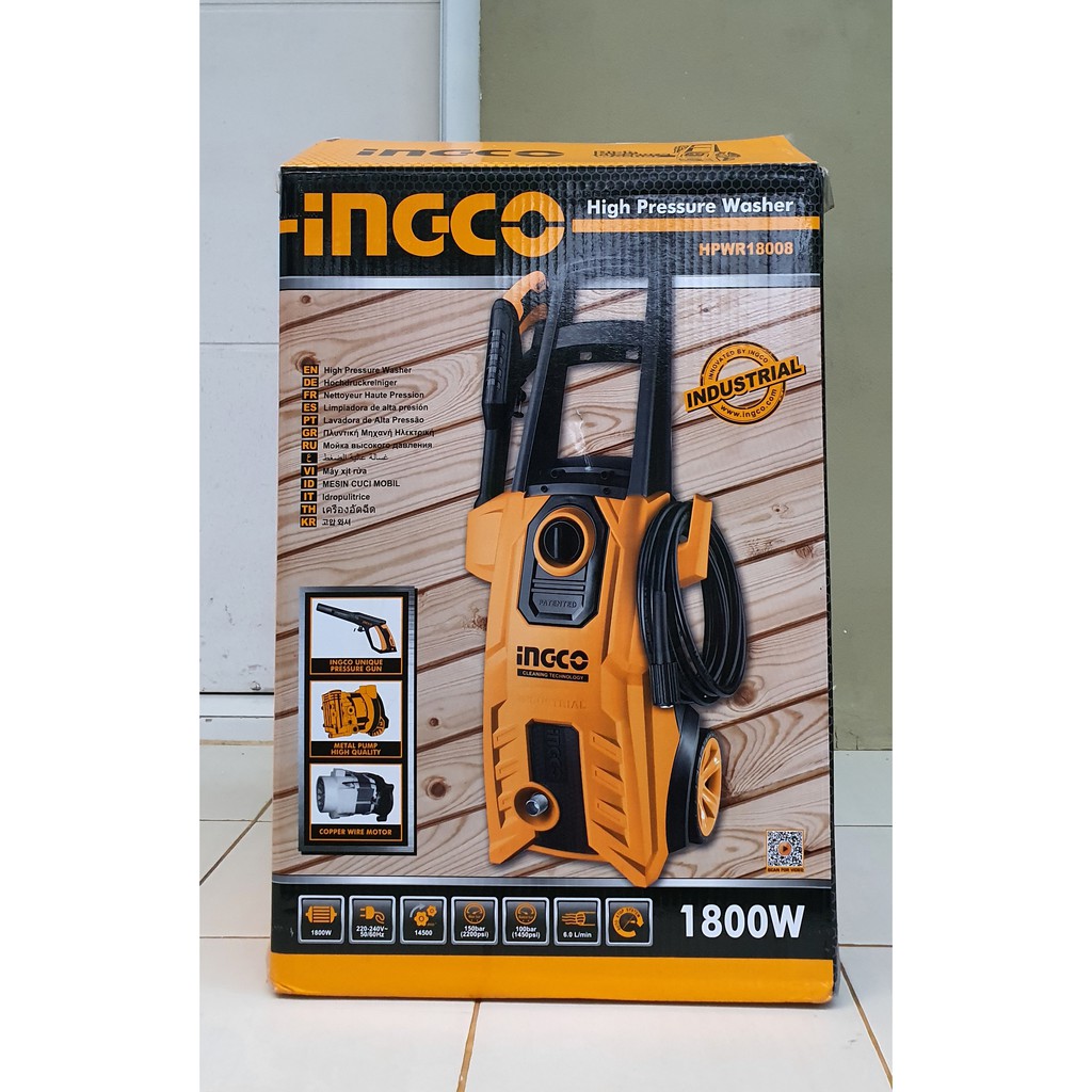 Mesin Pompa Cuci Steam Mobil Jet Cleaner (150 Bar) INGCO HPWR18008-1