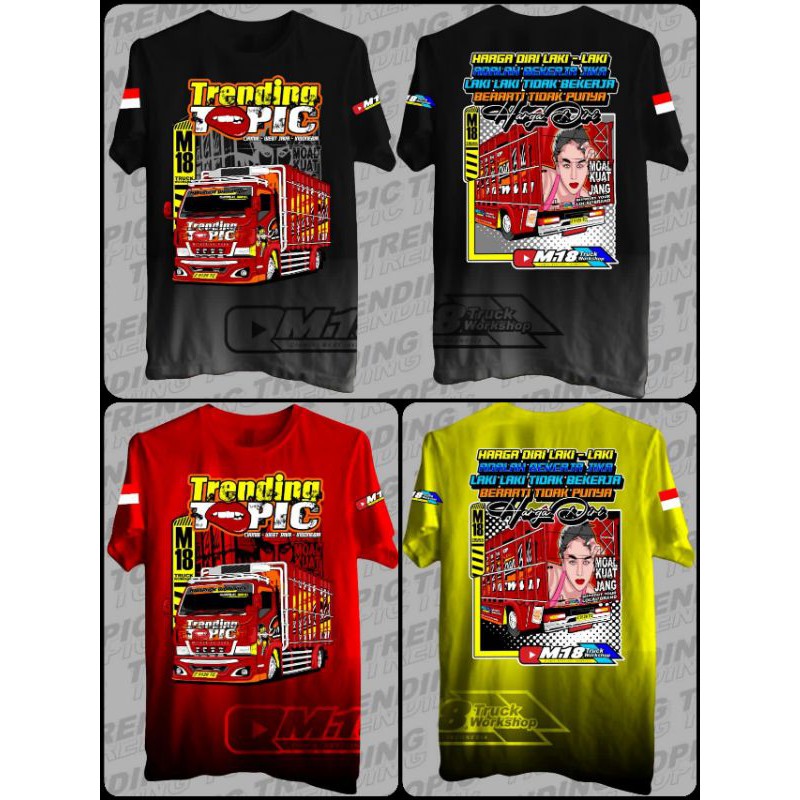 Kaos Trending Topik Original / Kaos Truck Trending Topic Terbaru dan Terkeren