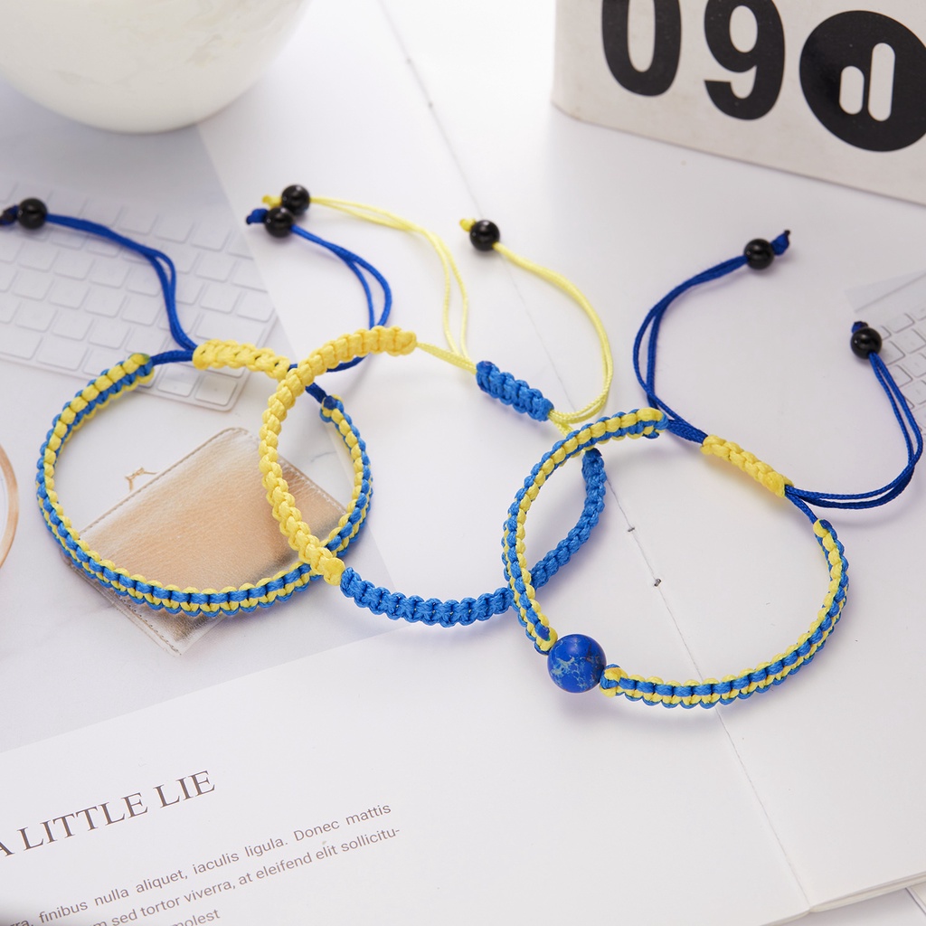 Perhiasan Gelang Tangan Desain Bunga Matahari Gaya Ukrainian Untuk Pria Dan Wanita
