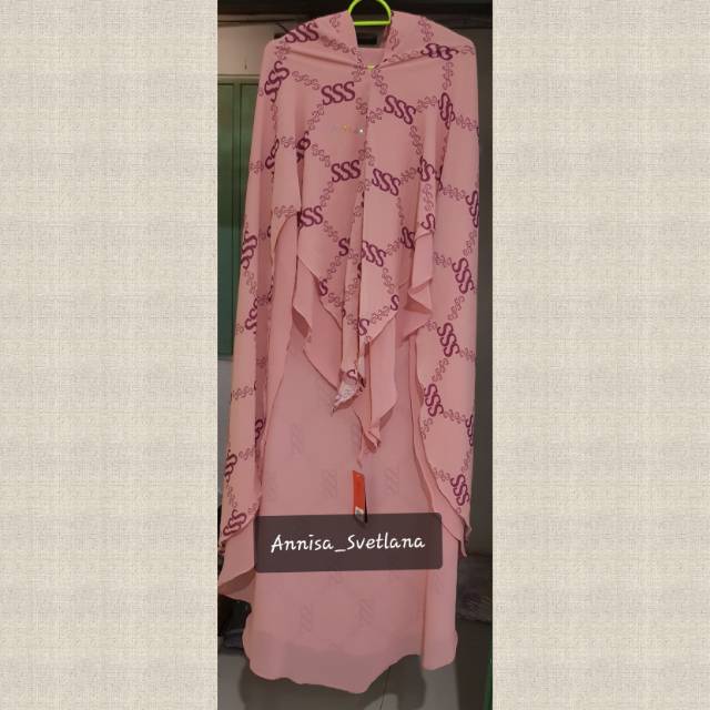 Soldddd Bundling Khimar Berkha Dusty Coral Sisesa