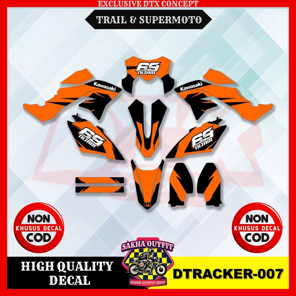 decal dtracker decal dtracker 150 decal dtracker 150 full body decal dtracker Supermoto decal klx dt