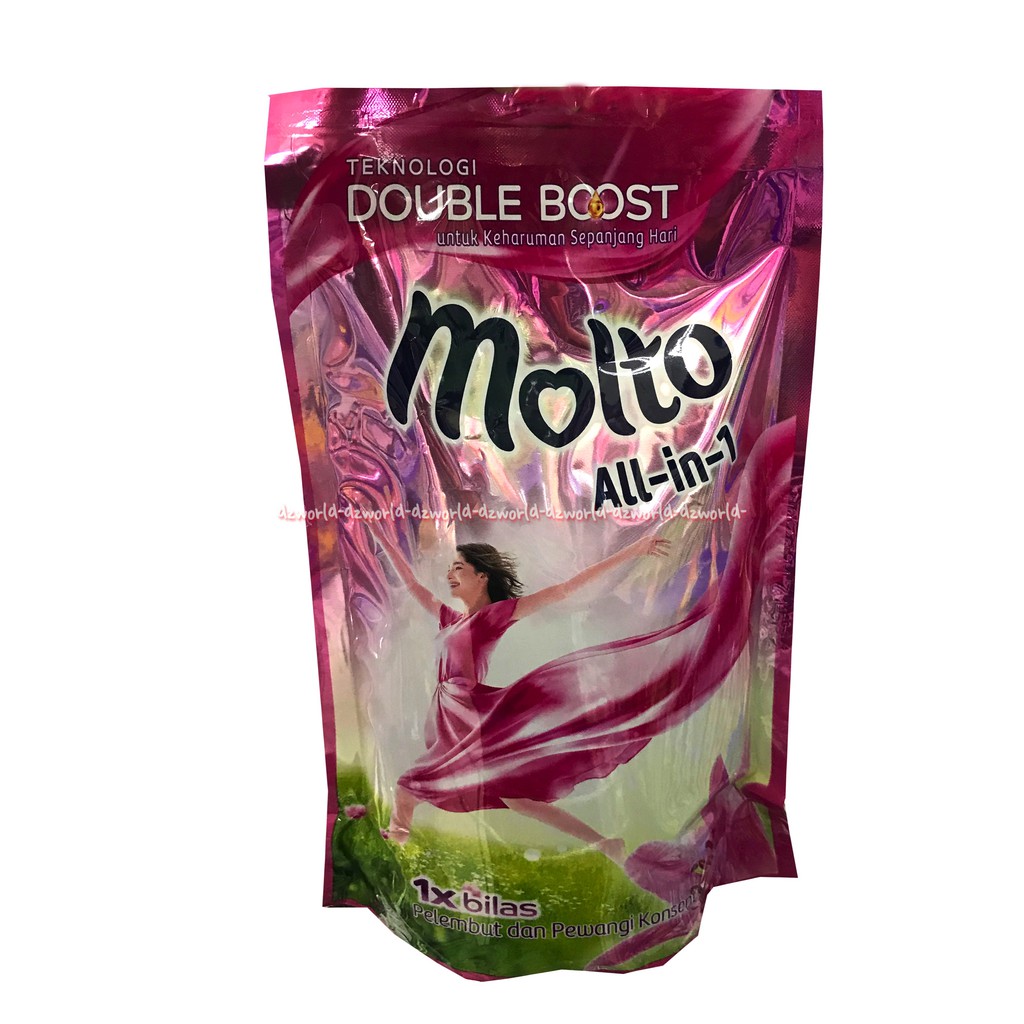 Molto All In One Double Boost 720ml Molto All-in-1 Wanginya Bunga Mawar Molto Pink Pelembut Pewangi Tahan Lama Moltoo