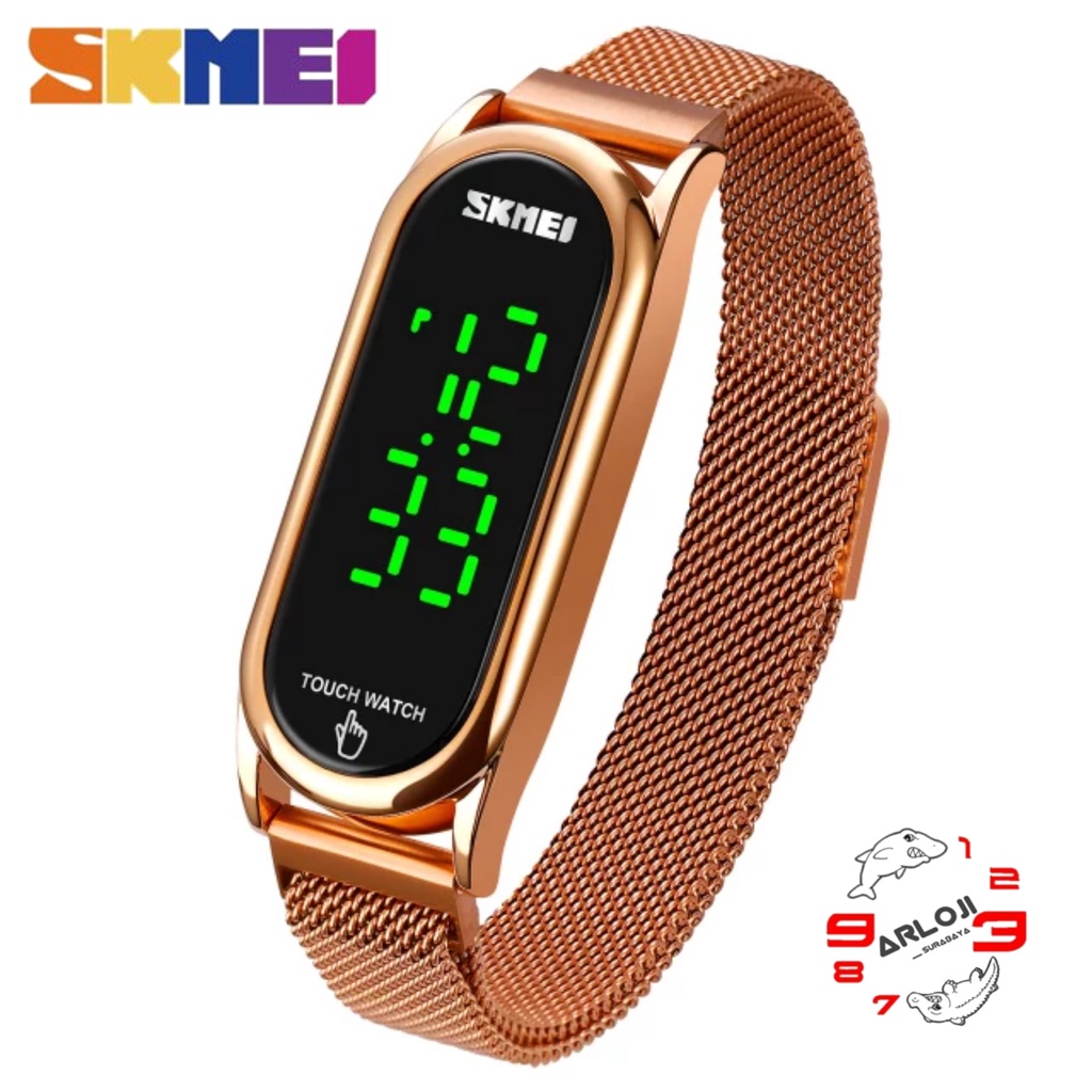 Arloji_Surabaya • Jam Tangan Wanita Skmei 1697 Original Digital Touch Watch Stainlees