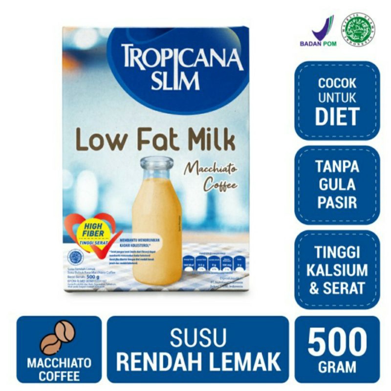 

Susu tropicana slim low fat milk rendah lemah 500gr