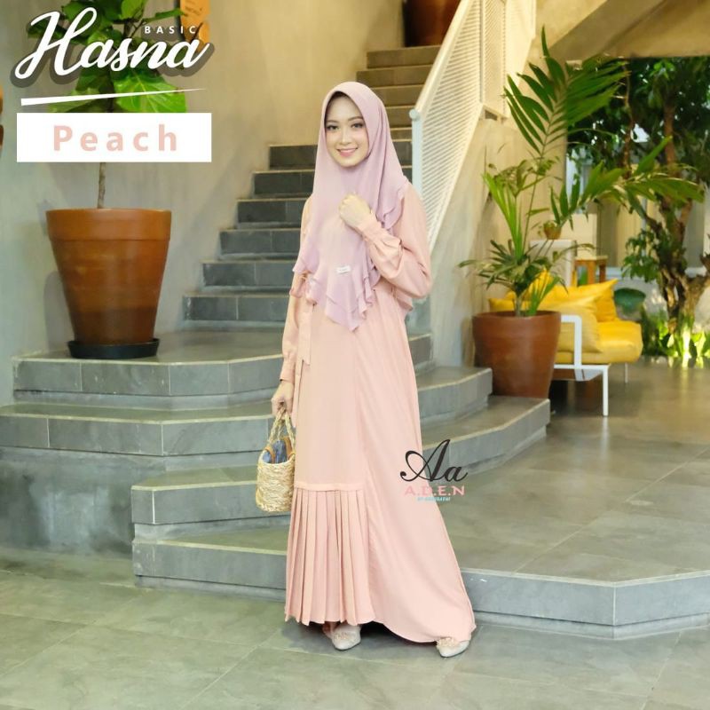 Gamis polos rempel hasna Aden