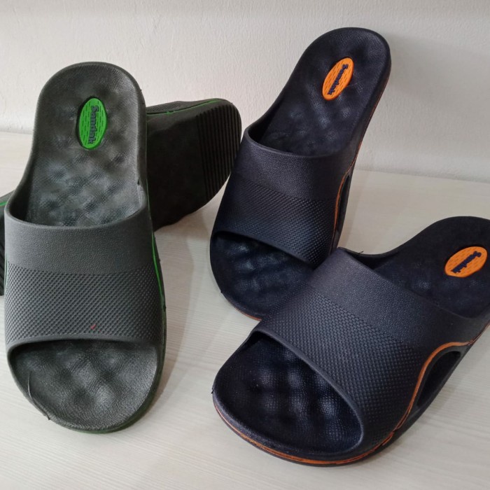 Sandal Karet Pria Sandak By Bata / Sandal Slop Pria / Slip on pria - Biru, 38