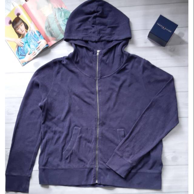 Preloved Tommy Hilfiger Long Hoodie Jacket Jaket Pria Branded