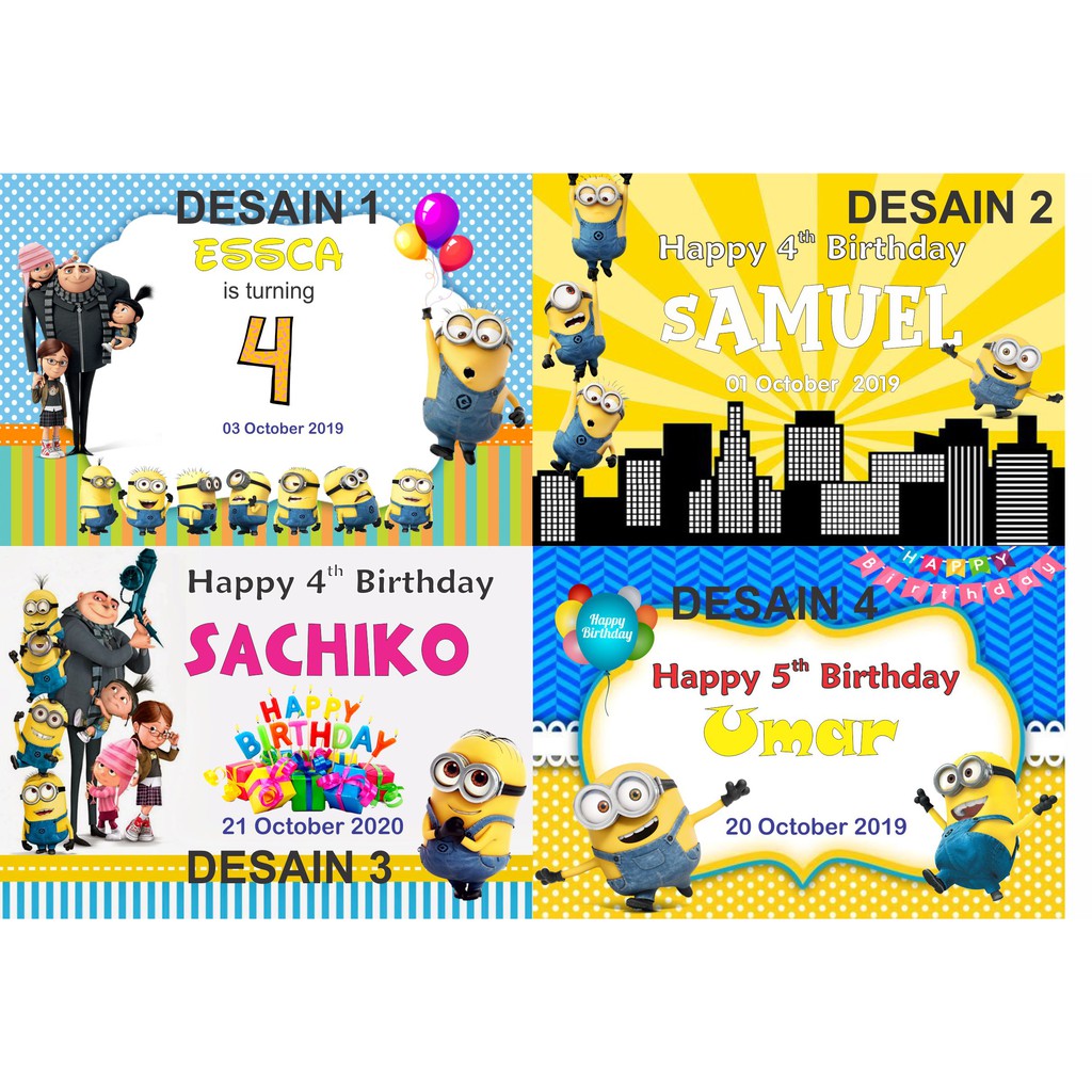 

STIKER LABEL GOODIE BAG MOTIF MINION