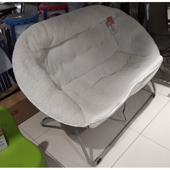 KURSI SOFA LIPAT BESI DENGAN LAPISAN KAIN LEMBUT