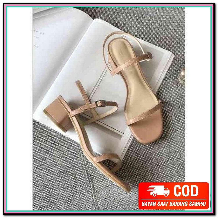 Terkini ➺ 21/05 Sepatu Hak Padior Fashion Hev #733-5 Rrs_61 NR990 Sandal Hak Tahu Wanita Raeesa Sd