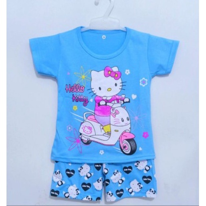 Setelan Kaos Anak Cewek Hello Kitty Termurah Terbaru