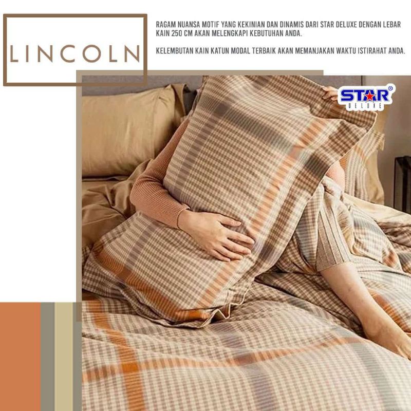 Sprei Star Motif Lincoln Bahan Katun