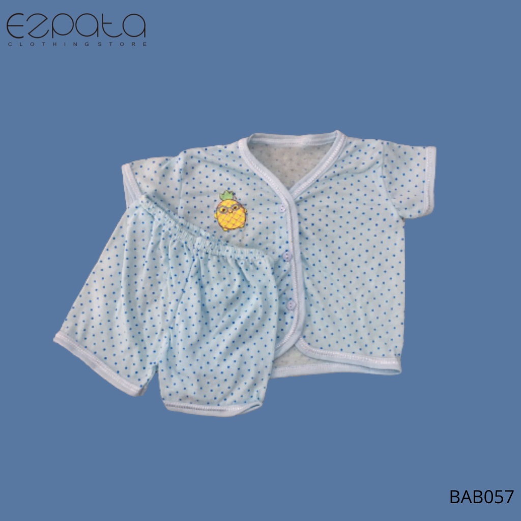 Ezpata Setelan Baju Bayi Baru lahir Unisex Lengan Pendek Celana Pendek Usia 0-3 bulan Random