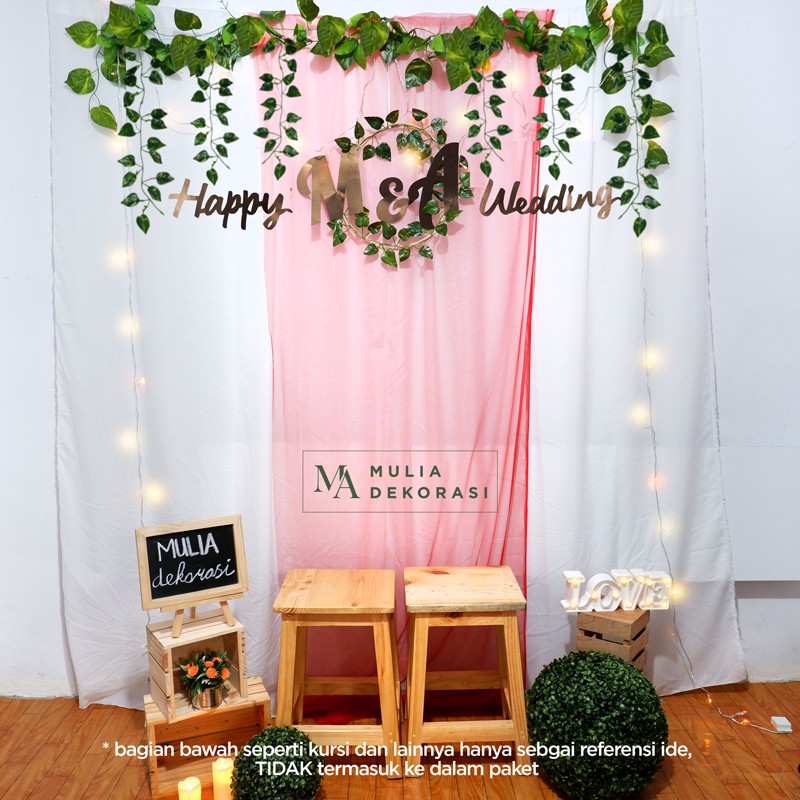 Dekorasi Backdrop Lamaran Nikahan Aqiqah Khitan Background Bekdrop Tunangan Akad Nikah Paket Mulia G