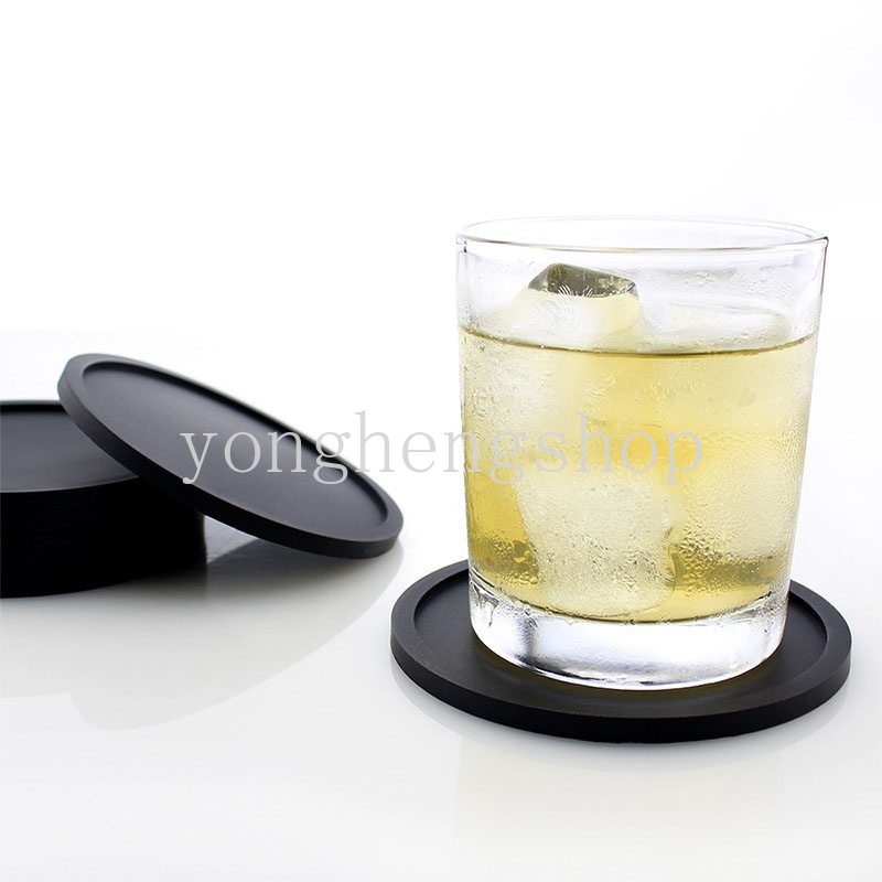 Tatakan Cangkir Kopi Bentuk Bulat Bahan Silikon Anti Slip