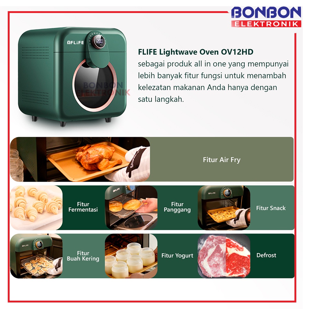 FLIFE LIGHTWAVE AIR FRYER OVEN OV-12HD 12L / OV12HD