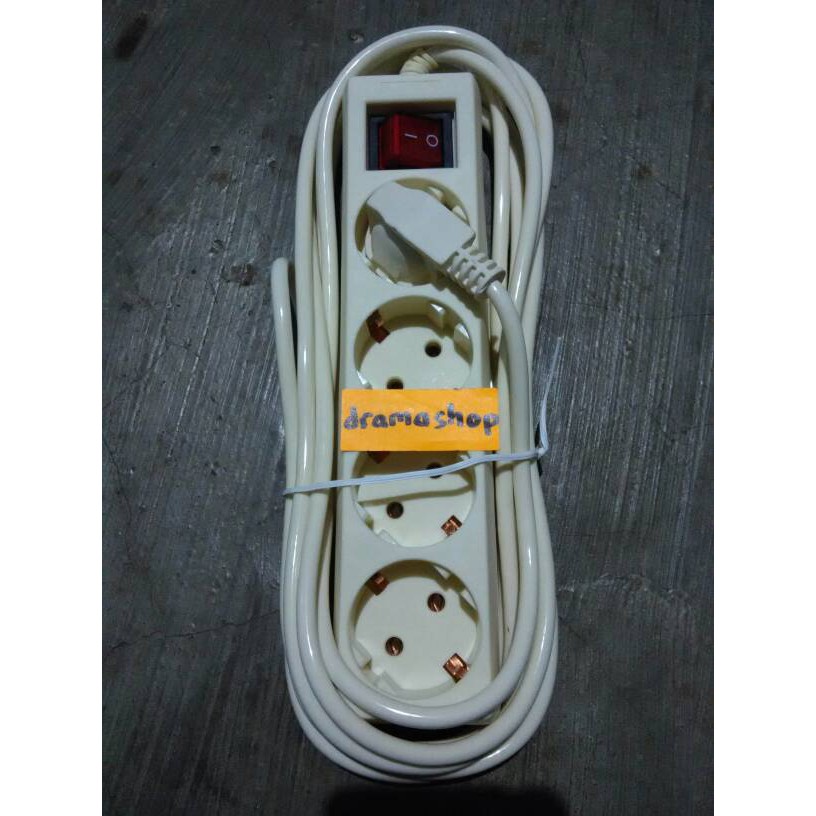 Stop Kontak Multy Socket Switch 4 Lubang 3 Meter