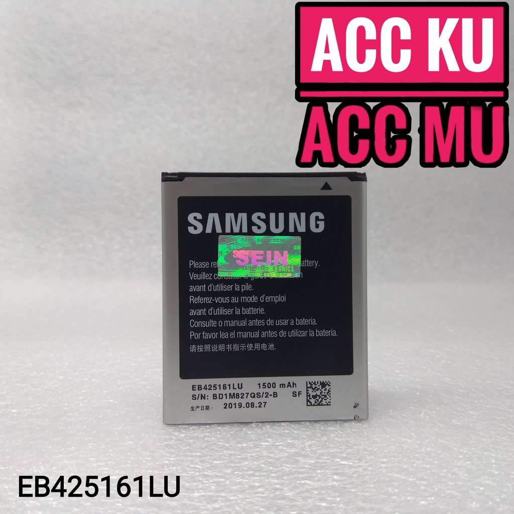 BATTERY SAMSUNG GALAXY S3 MINI /GALAXY  ACE 2/ J1 MINI / BATERAI SAMSUNG I8160 EB425161LU ORI 99