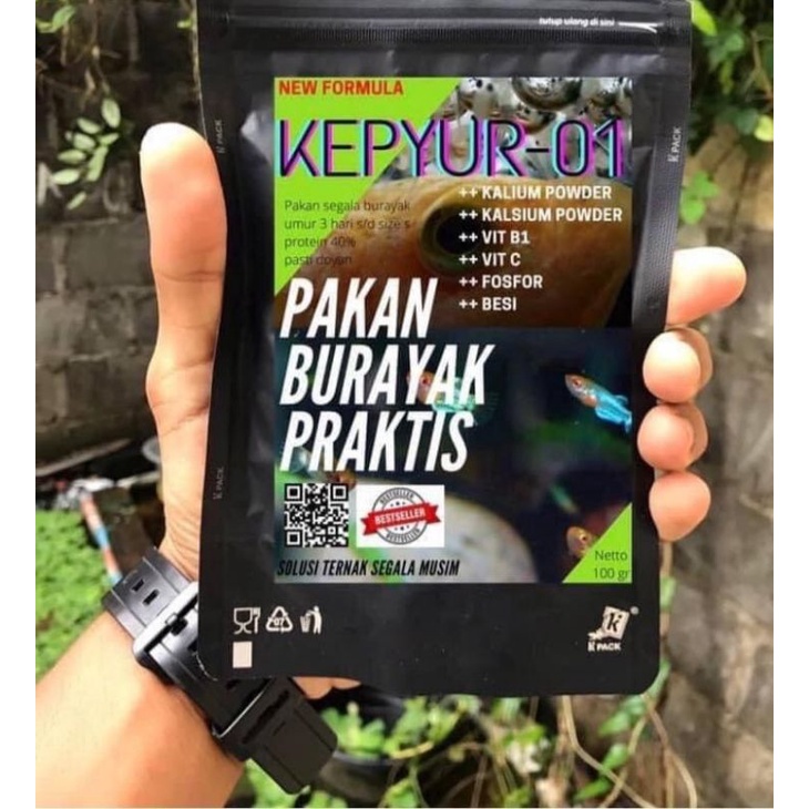 KEPYUR 01 Pelet Pakan burayak atau anak ikan