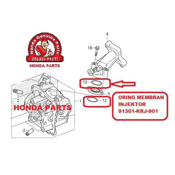 ORING MEMBRAN BESI INSULATOR PCX NEW PCX VARIO 125 VARIO 125 ESP VARIO 150 ESP 29X2 91301-KRJ-901