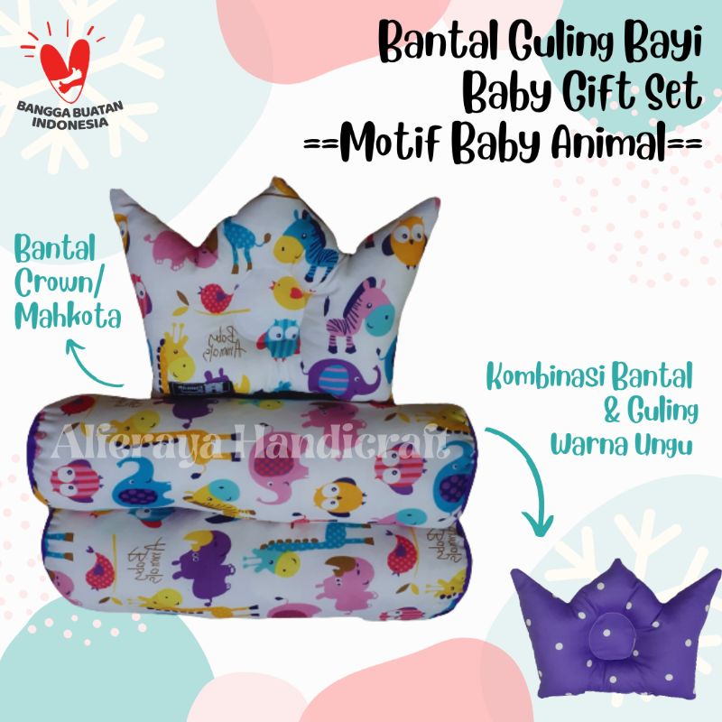 Bantal Guling Bayi / Baby Gift Set Newborn / Kado Bayi-Baby Animal Crown