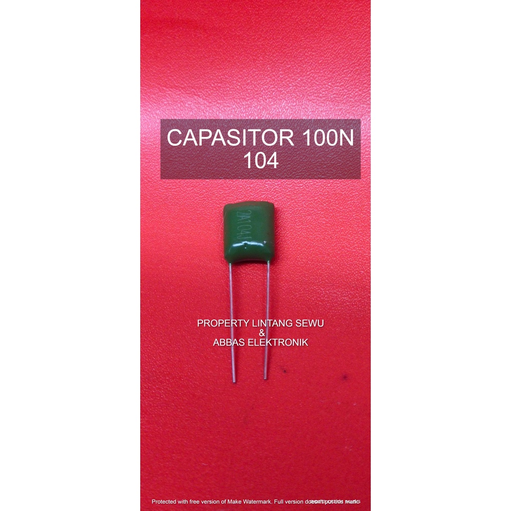 CAPASITOR KAPASITOR MILAR 100 NANO 104 100NANO 100V