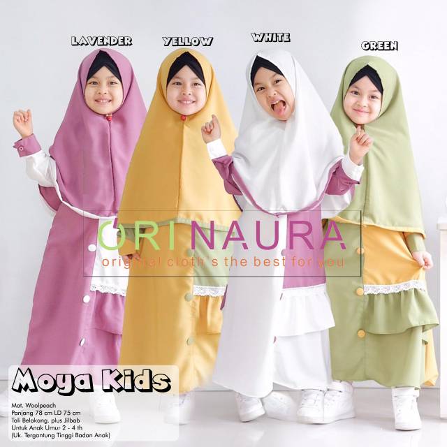 Baju Anak Gamis 2-4 Tahun Moya Kids Original By Ori Naura