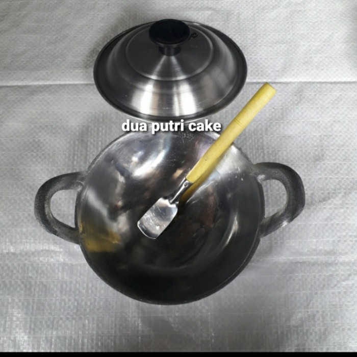 Panci Anti Lengket WAJAN KUE SERABI,KUE CUHCUR,KUE APE 16CM +TUTUP&SODETAN H3D1 Peralatan Masak Tefl