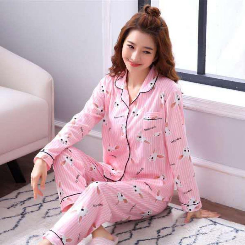 Baju tidur PP kra wanita bahan spandek import new arrival