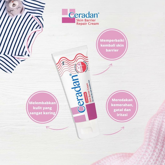 [FREE Handuk Muka] CERADAN Cream Ceramide Skin Barrier untuk Kulit Atopik Sensitif Eksim Baby Cream Atopic Skin Eczema