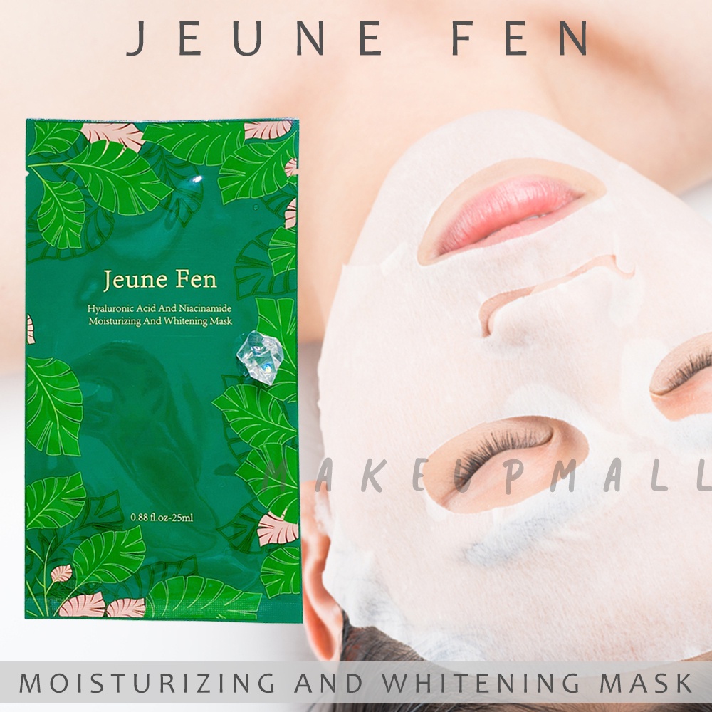 JEUNE FEN 100% ORIGINAL Hyaluronic Acid and Niacinamide Moisturizing Whitening Mask