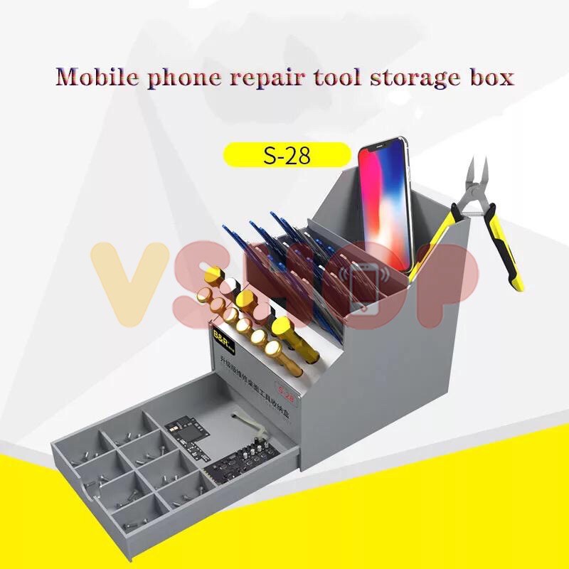 REPAIR TOOL STORAGE BOX B&amp;R S-28 RAK SPAREPART HANDPHONE