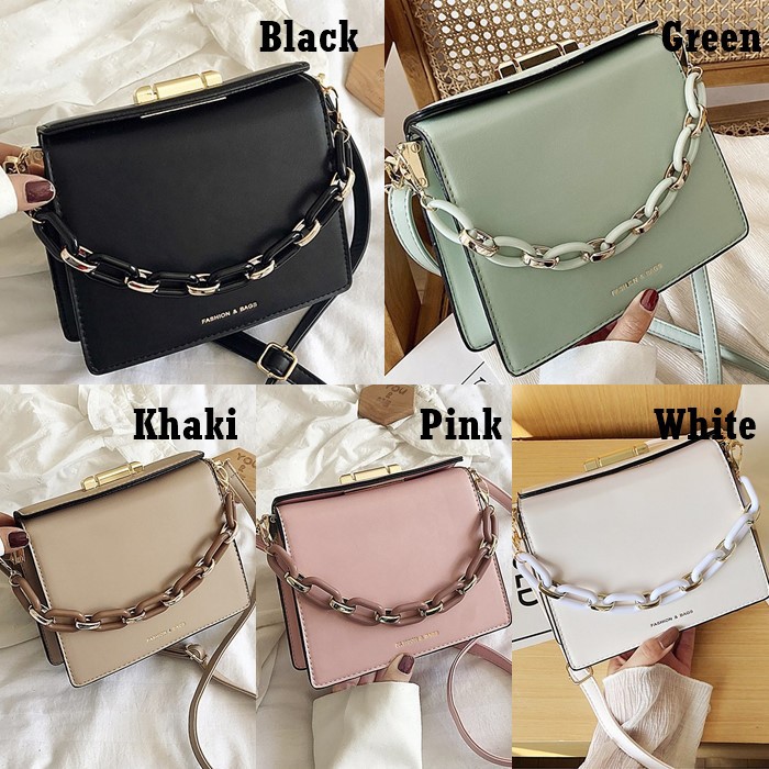 Sling Bag Wanita GD41296 Tas Selempang Rantai Pendek Fashion Bag Impor