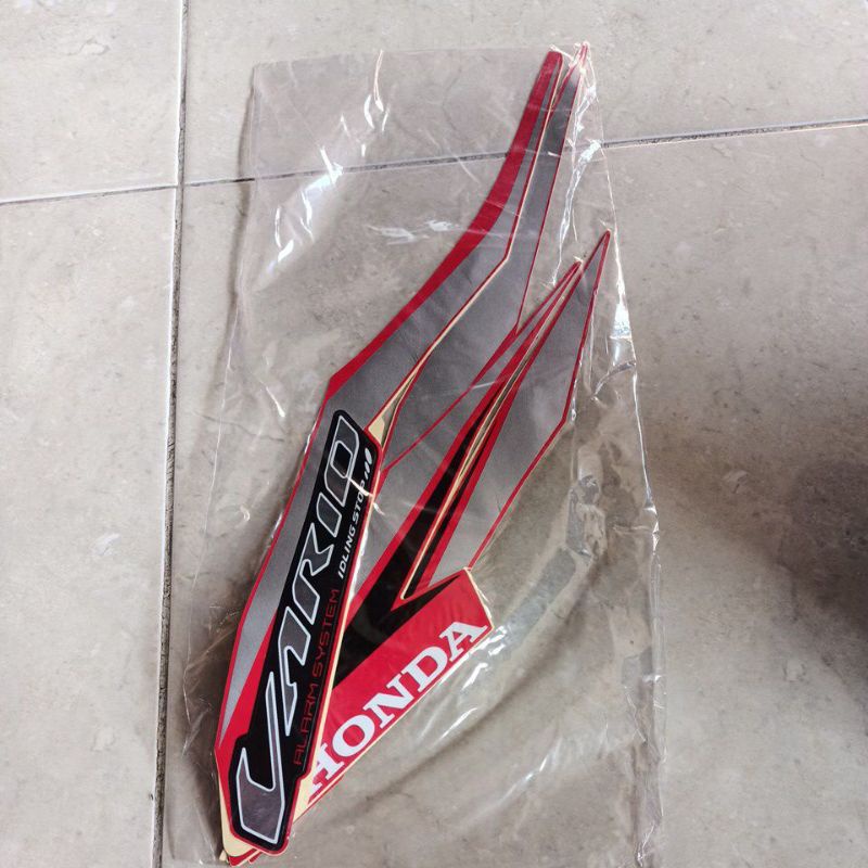 striping stiker les body Honda Vario 125 2018 merah bahan original