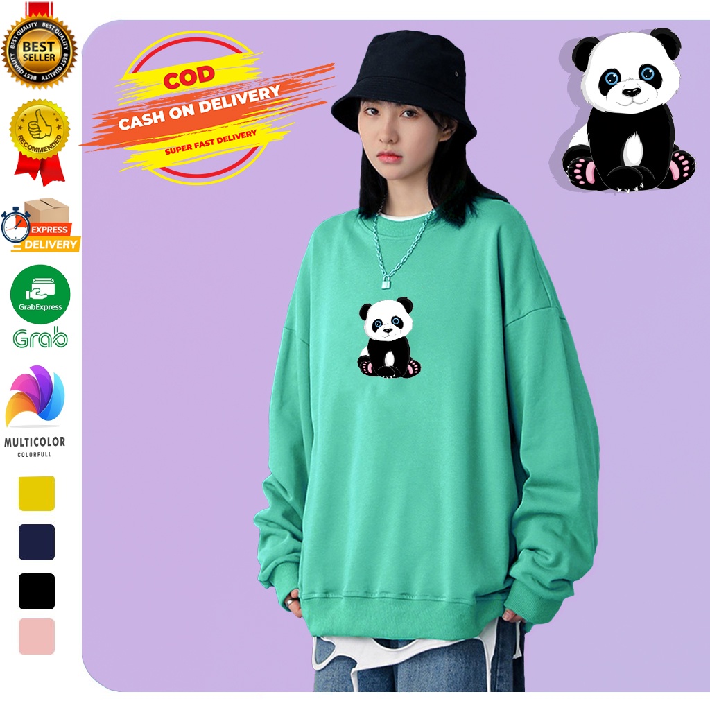 🅳🅵 Sweater Panda Lucu Smile | Sweater Wanita New Product Original Untitres | Dhea Fashion