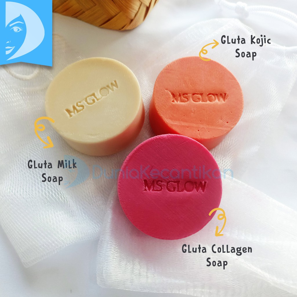 Ms Glow Gluta White Soap Sabun Pemutih Badan MsGlow Whitening Soap / Sabun Mandi Ms Glow Gluta Soap