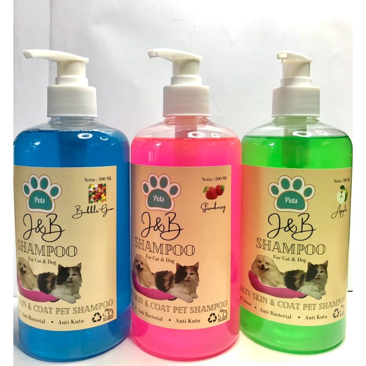 Shampo Jamur &amp; Kutu J&amp;B Pets Shampo 500 ml Anti Bacterial untuk Kucing / Anjing