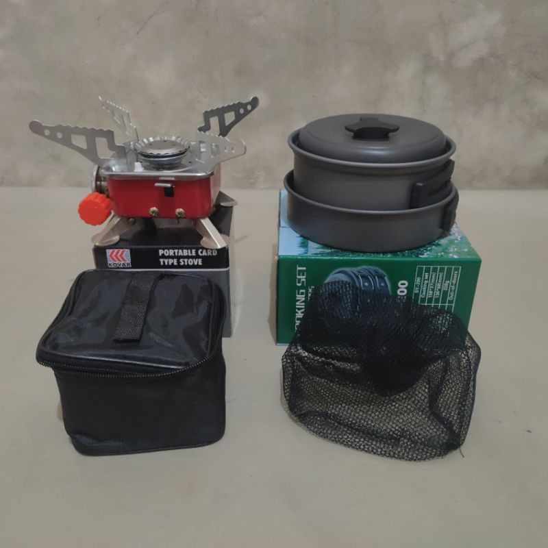 Paket Alat Masak Camping SY/DS200 + Kompor Portable Kovar